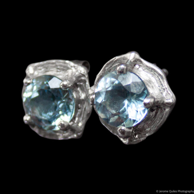 Boucles d'Oreilles Topaze Bleue – Image 3