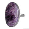 Charoite Silver Ring - Image 3