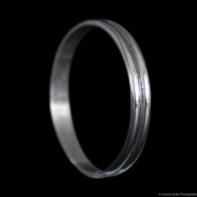 Bague Argent Rang Double – Image 3