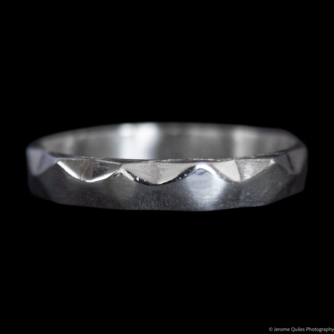 Faceted Silver Ring - Image 2