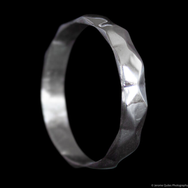 Faceted Silver Ring - Image 3