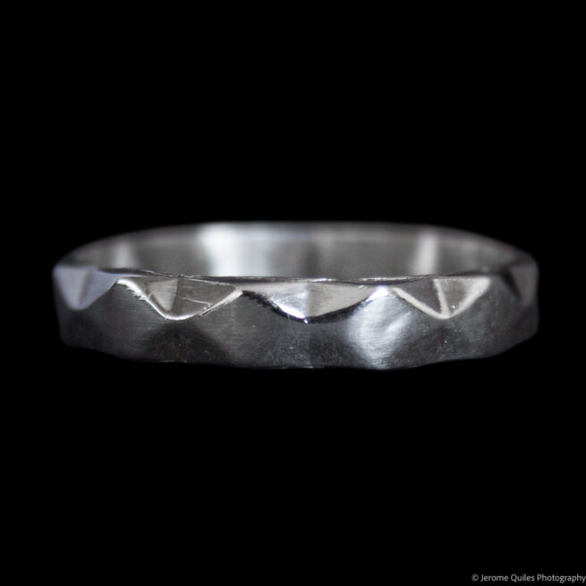 Faceted Silver Ring