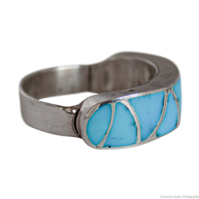 Fish Scale Turquoise Ring - Image 2