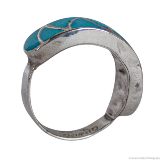 Fish Scale Turquoise Ring - Image 3