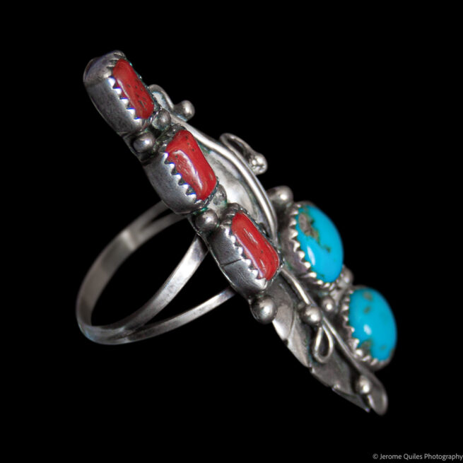 Longue Bague Turquoise Corail – Image 5