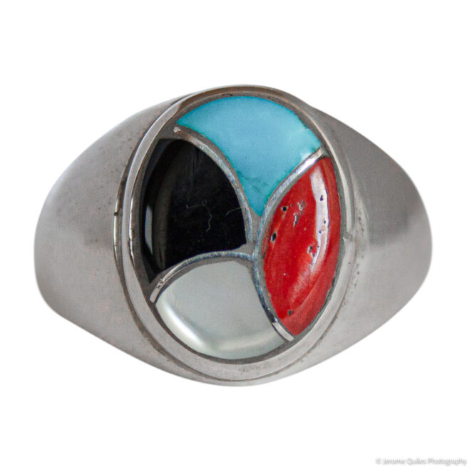 Multicolour Fish Scale Signet Ring