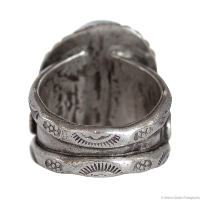 Old Chunky Turquoise Ring - Image 4