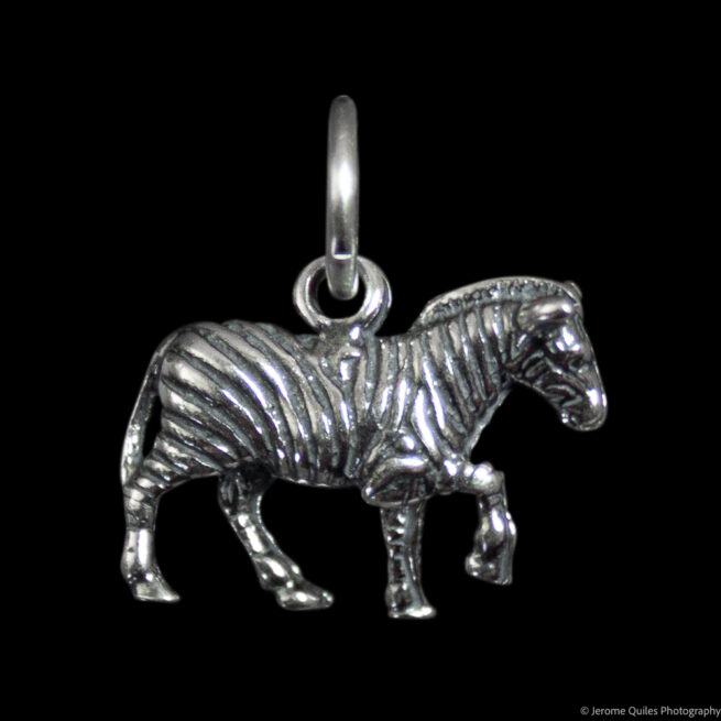 Silver Zebra Pendant