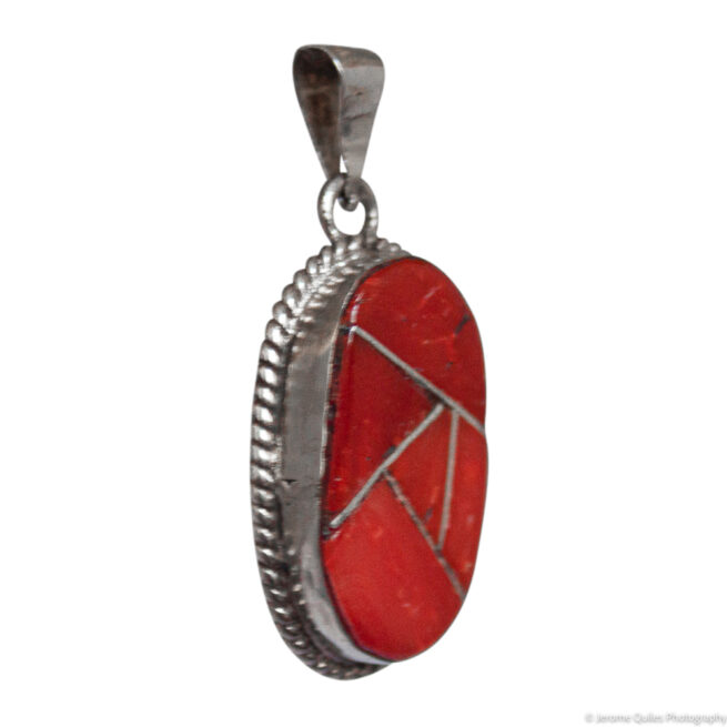 Turquoise Coral Reversible Pendant - Image 3
