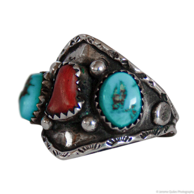 Bague Turquoise Corail – Image 3
