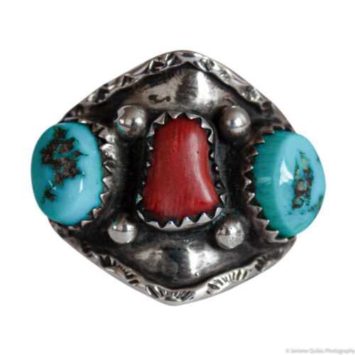 Turquoise Coral Ring