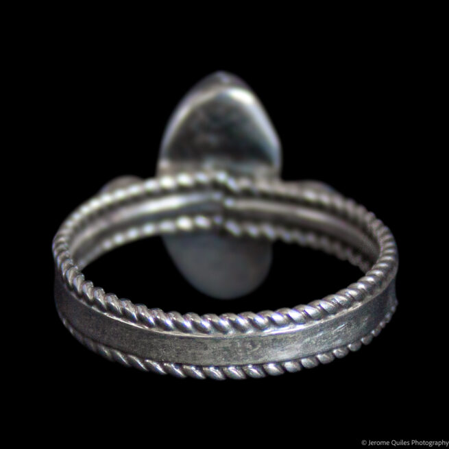 Turquoise Nugget Silver Ring - Image 5