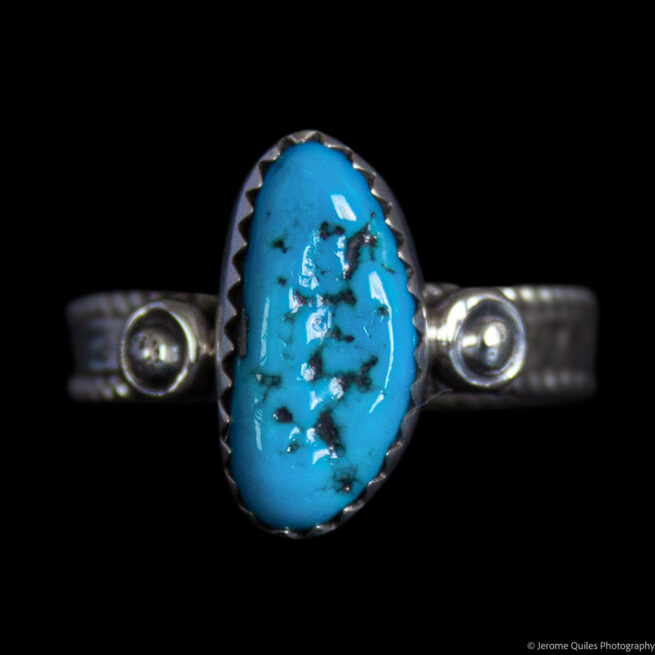Turquoise Nugget Silver Ring
