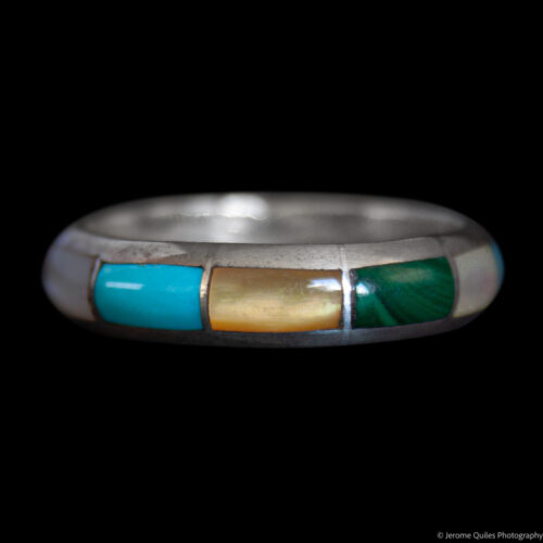 Zuni Tribe Colourful Band Ring