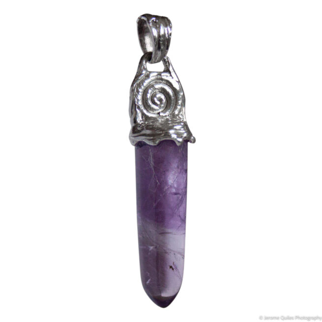 Amethyst Bullet Silver Pendant - Image 2