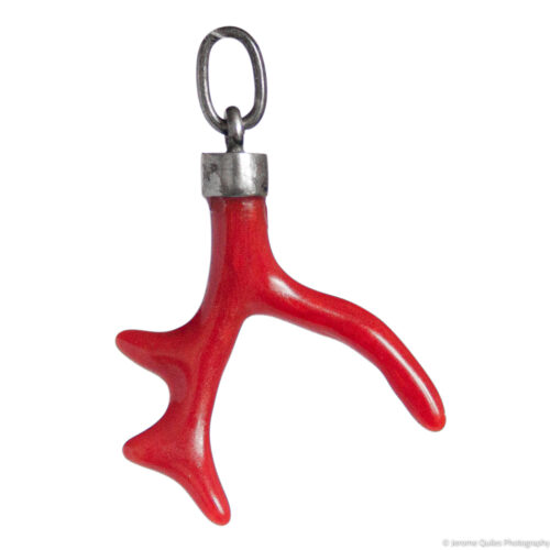 Red Coral Branch Pendant