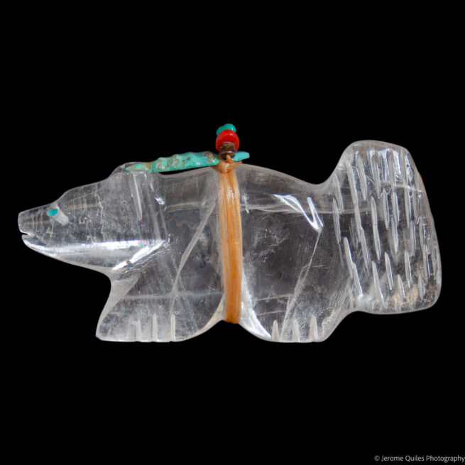 Selenite Wolf Carving - Image 2