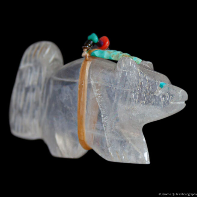 Selenite Wolf Carving - Image 3