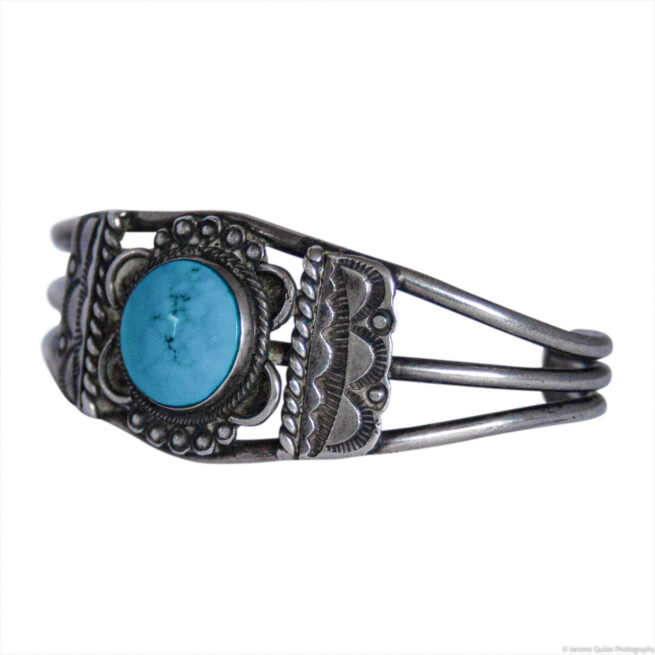 Small Vintage Turquoise Bracelet - Image 3