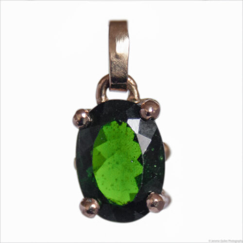 9K Gold Green Diopside Pendant