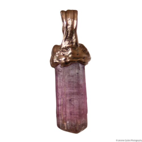 9K Gold Pink Tourmaline Pendant