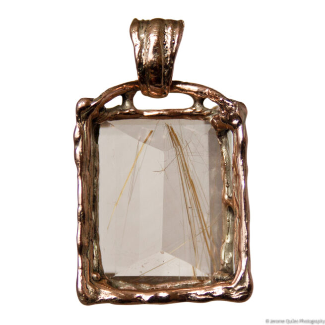 Pendentif Quartz Rutile Or 9 Carats – Image 4