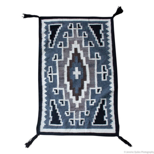 Blue Grey Vintage Navajo Weaving