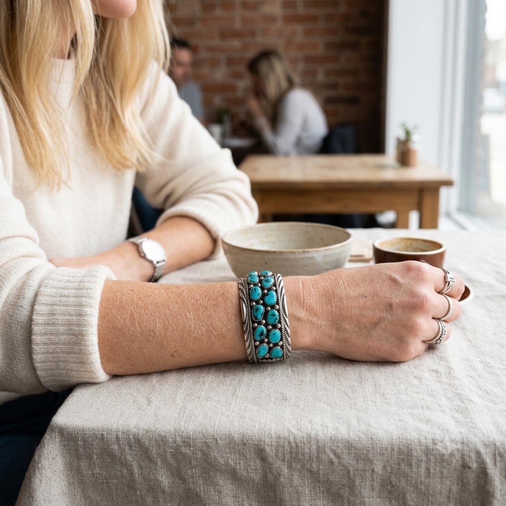 Chunky Turquoise Bracelet