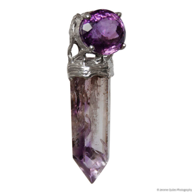 High Grade Double Amethyst Pendant - Image 2