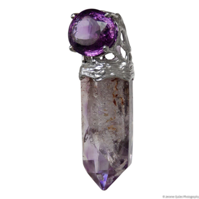 High Grade Double Amethyst Pendant - Image 3