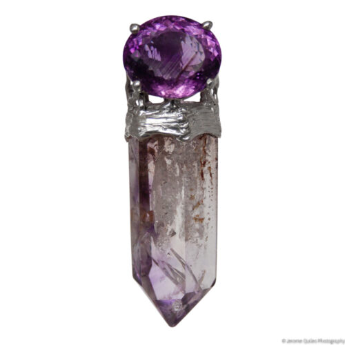 High Grade Double Amethyst Pendant