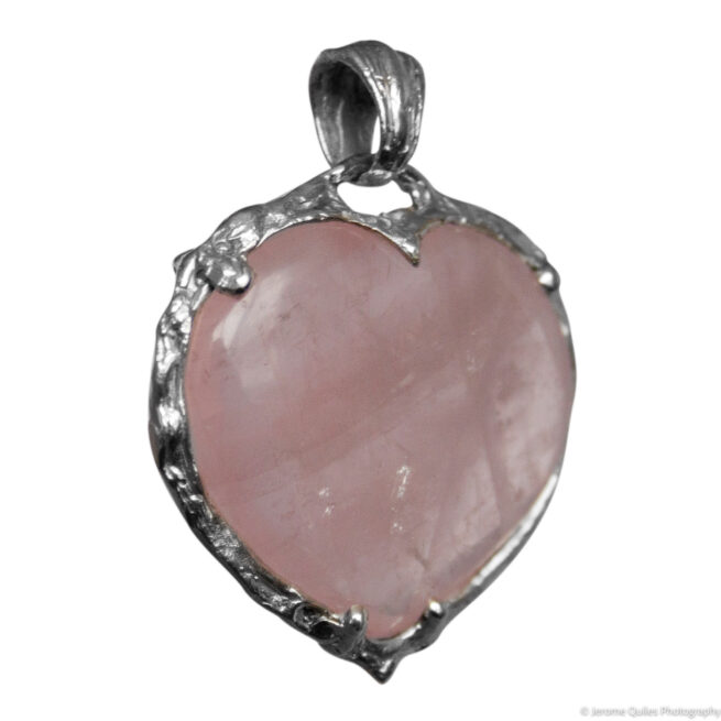Rose Quartz Heart Necklace - Image 2