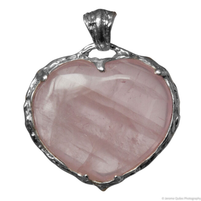 Rose Quartz Heart Necklace - Image 3
