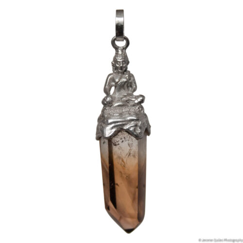 Silver Buddha Citrine Pendant