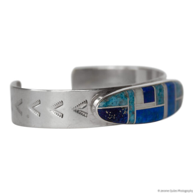 Vintage Blue White Zuni Bracelet - Image 2