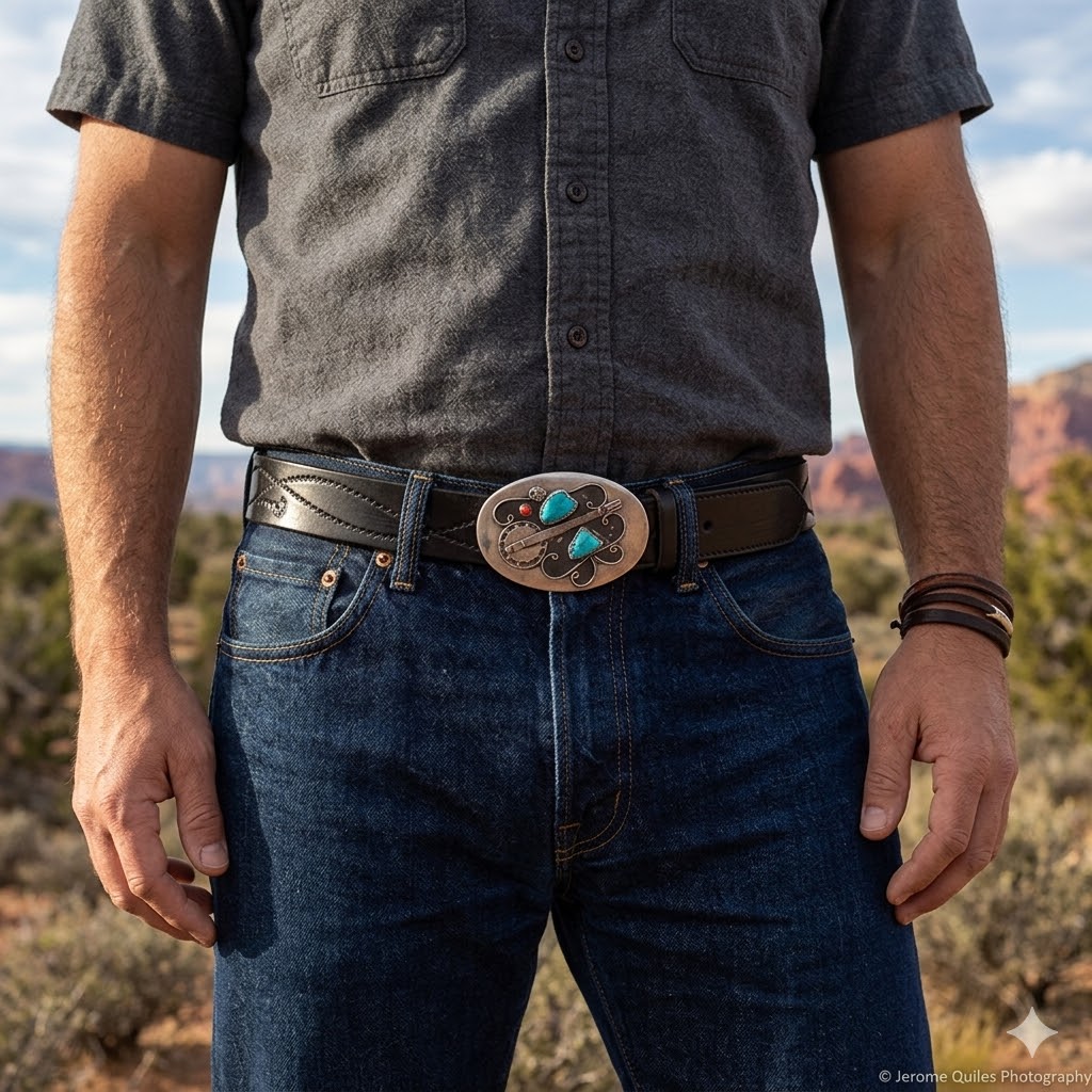 1960s Vintage Banjo Belt Buckle