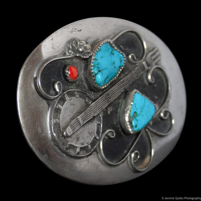 1960s Vintage Banjo Belt Buckle - Image 2