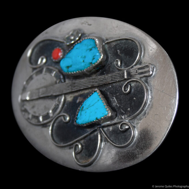 1960s Vintage Banjo Belt Buckle - Image 3