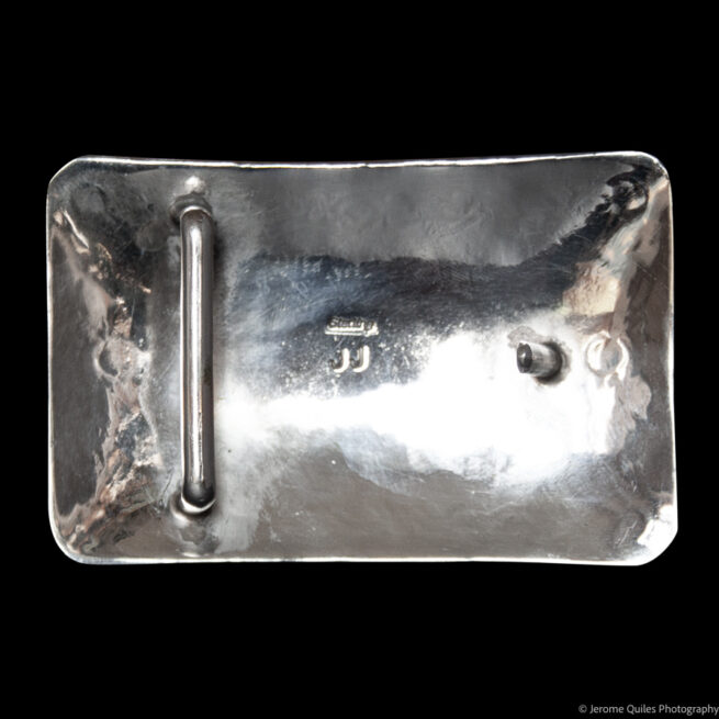 1970s Gold Fill Silver Turquoise Belt Buckle - Image 4