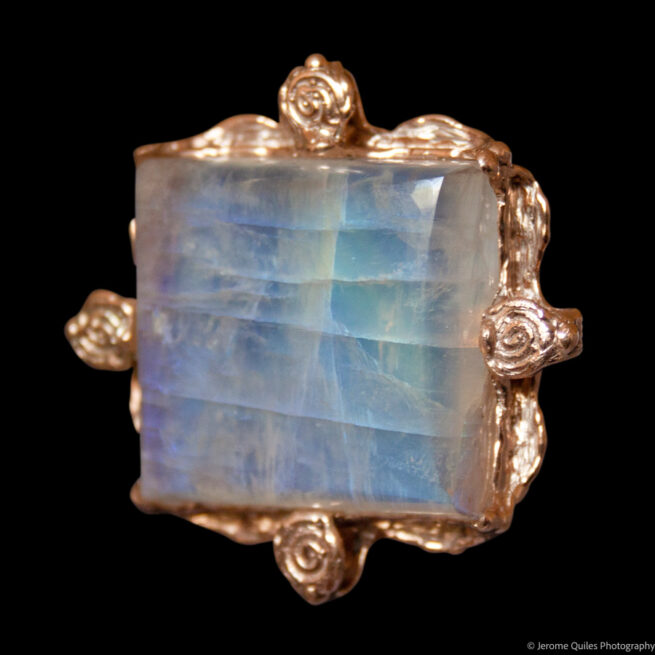 Pendentif Or 9K Pierre de Lune – Image 4