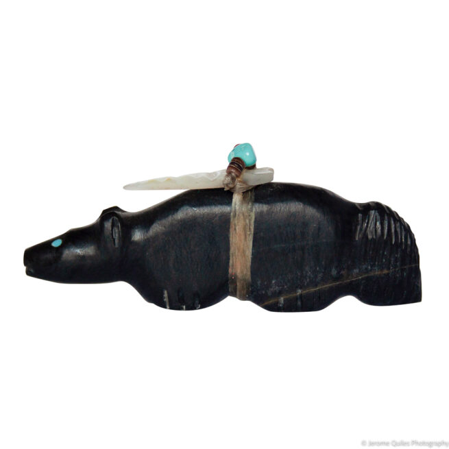 Sculpture Zuni Loup Noir – Image 2