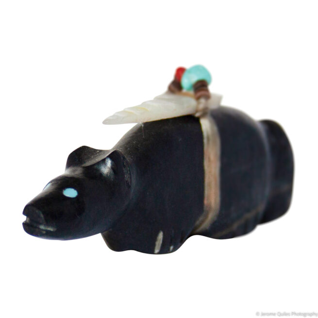 Sculpture Zuni Loup Noir – Image 4