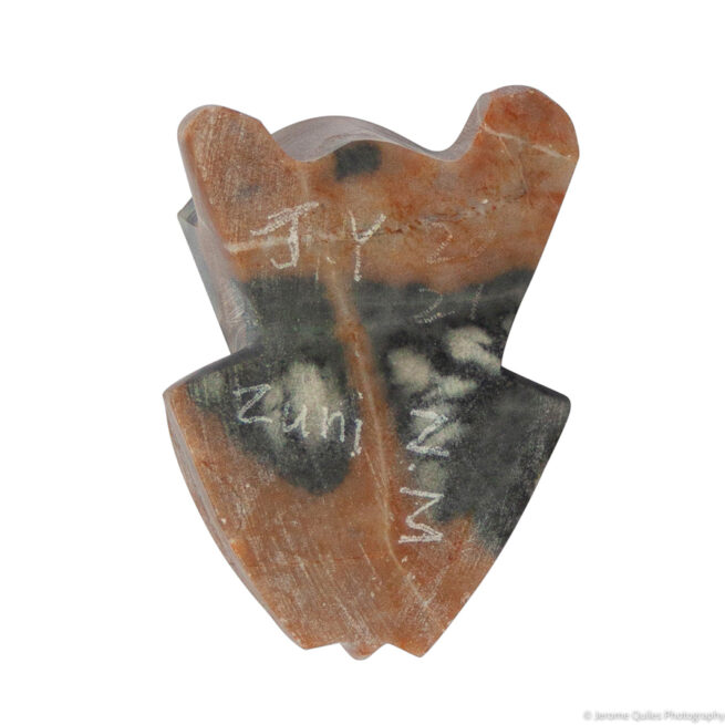 Brown Black Frog Carving - Image 6