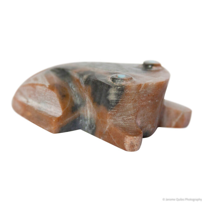 Brown Black Frog Carving - Image 2