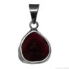 Faceted Red Garnet Silver Pendant - Image 7