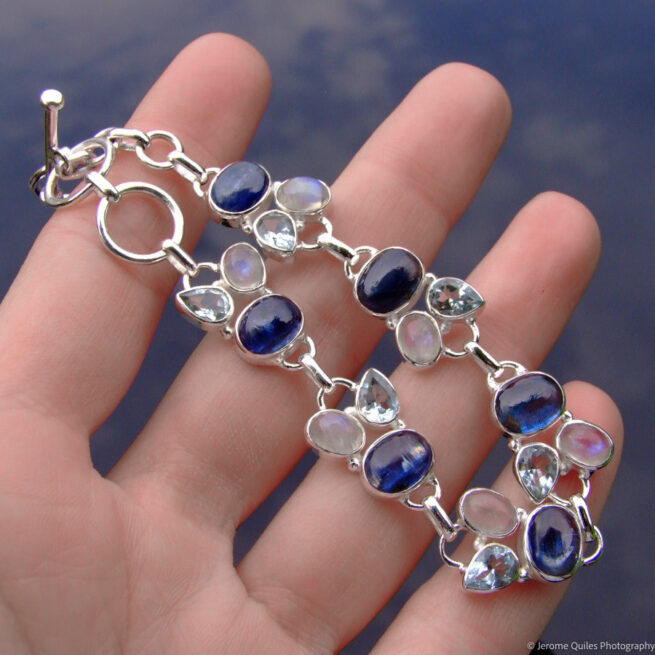 Bracelet Kyanite Topaze Pierre de Lune – Image 2