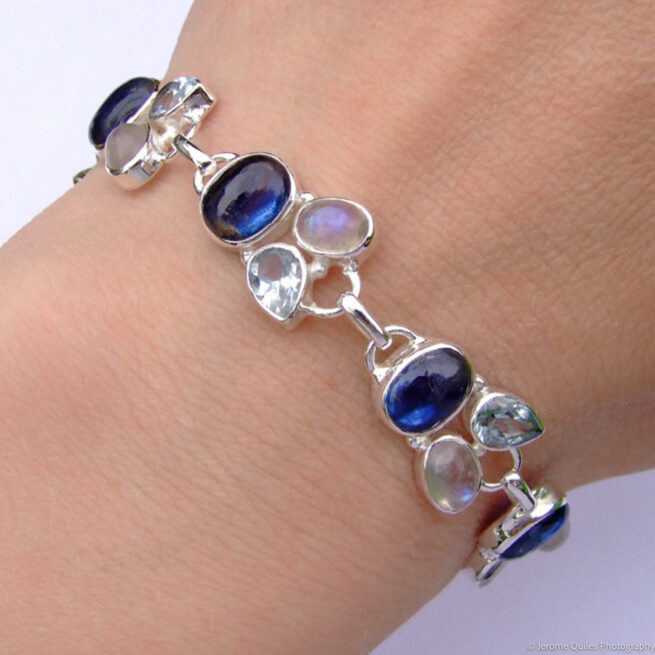 Kyanite Topaz Moonstone Bracelet