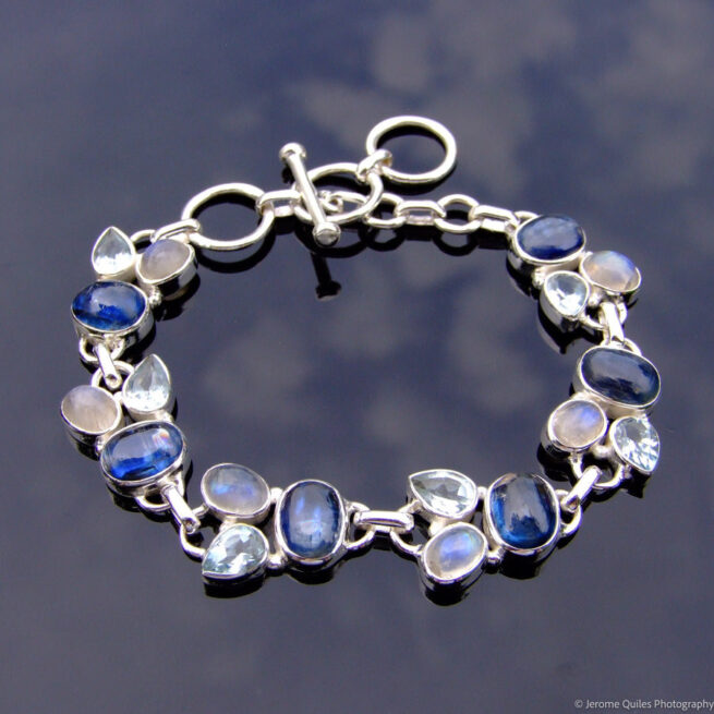 Kyanite Topaz Moonstone Bracelet