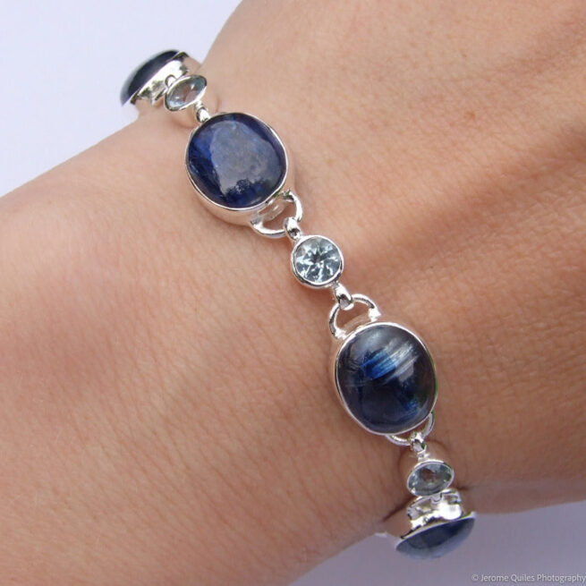 Kyanite Topaz Sterling Silver Bracelet - Image 3