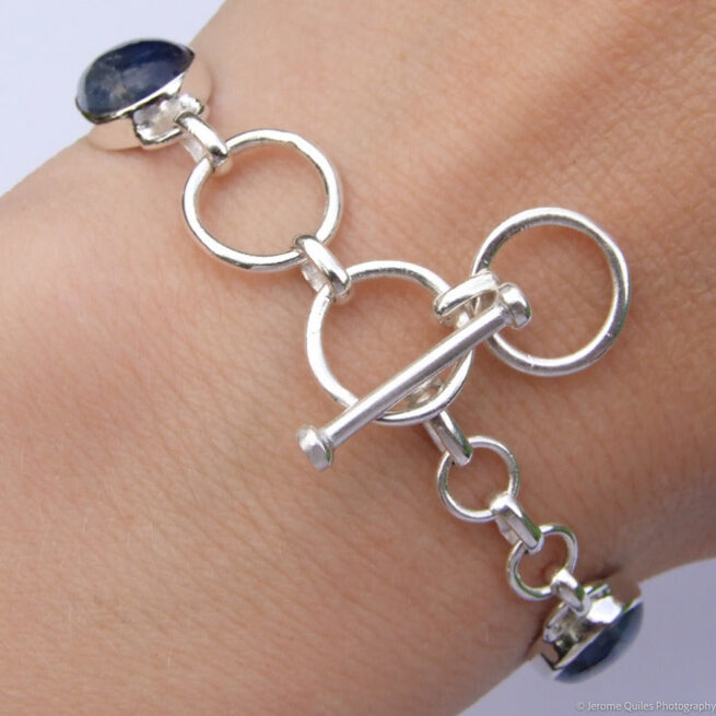 Kyanite Topaz Sterling Silver Bracelet - Image 4